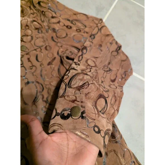 Women’s Bamboo Traders SZ L Jacket Microfiber Collar Brass Snaps Pockets - Picture 3 of 11